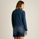 CASACA MEZCLILLA MANGA LARGA ELASTICADA