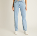 JEANS CELESTE CORTE SEMI FLARE